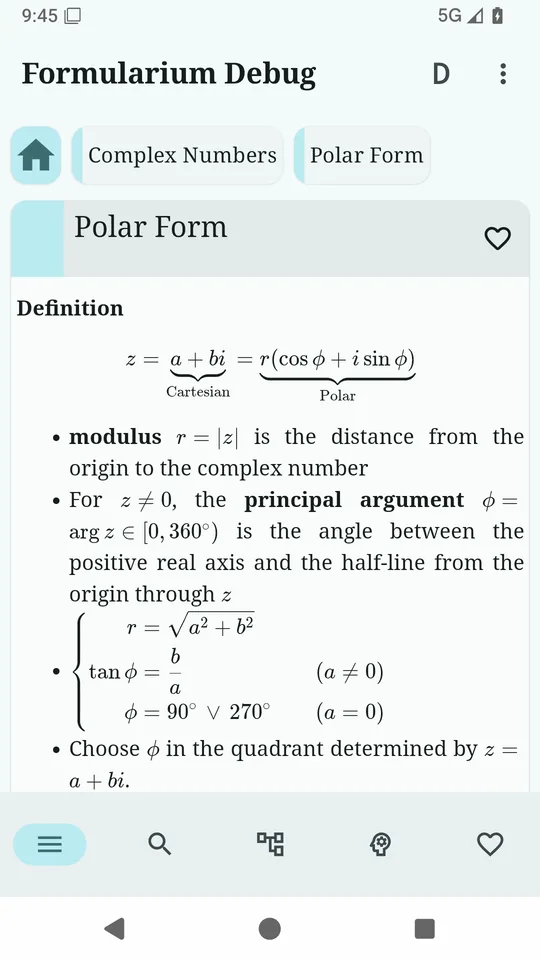 Complex numbers in polar form